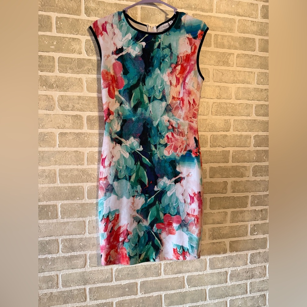 Bisou Bisou Colorful Floral Midi Dress